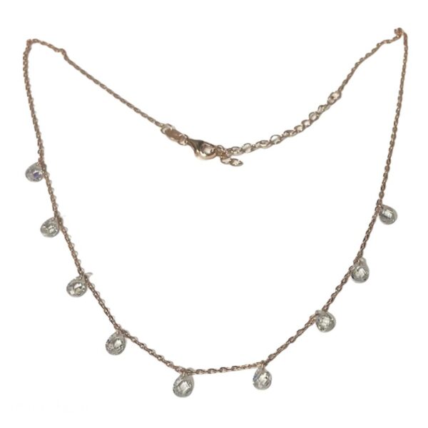Gargantilla Plata 925 Rose Cristales Swarovski